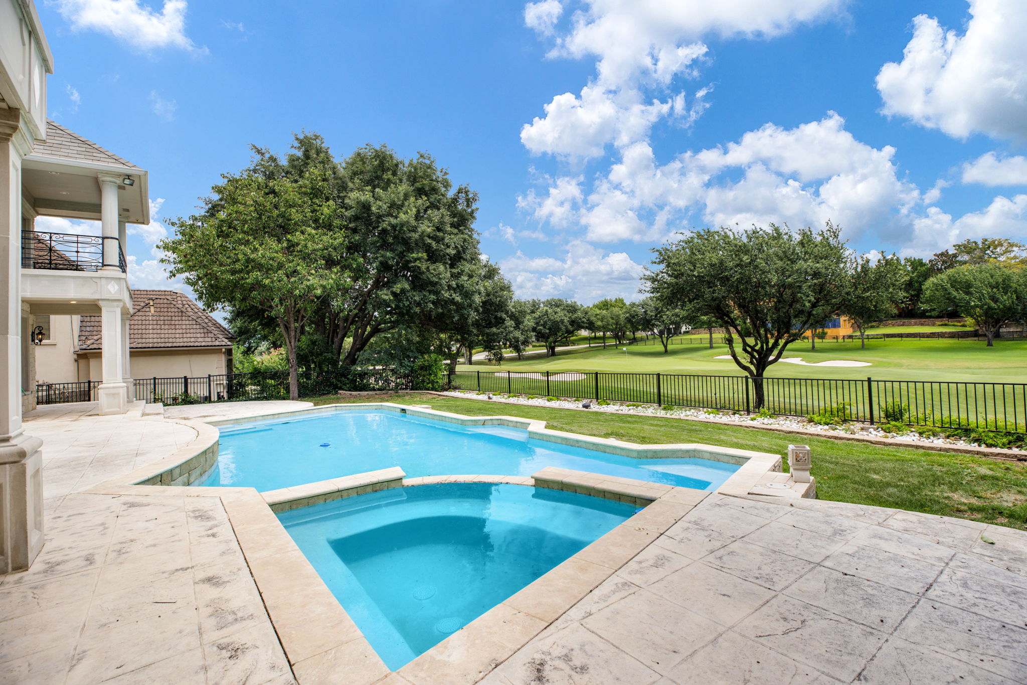 Private pool and spa overlooking the golf course